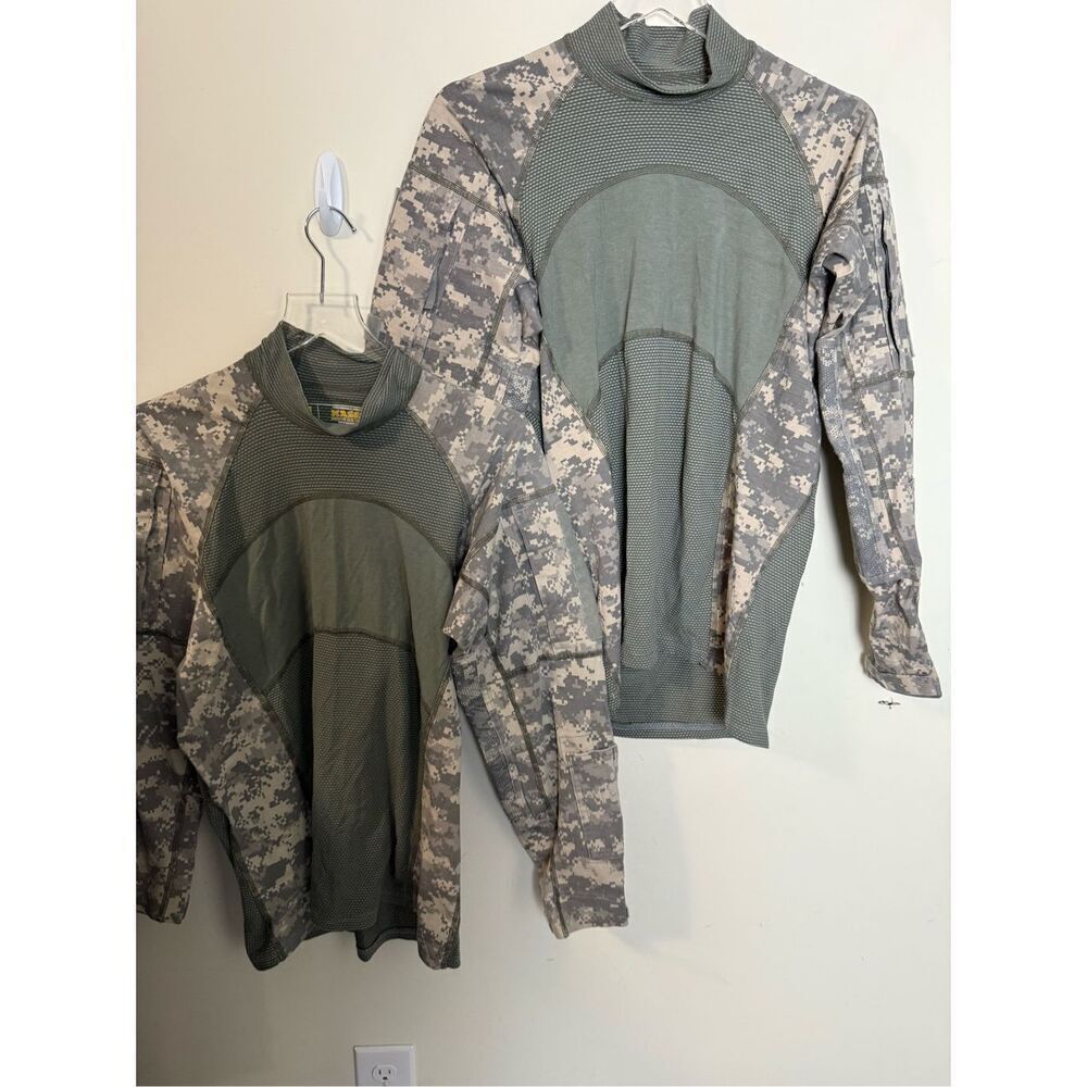 2- Massif Army Combat Flame Resistant Shirt Camo Size Men's Medium W911QY-08-C-